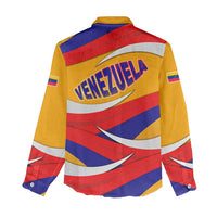 Venezuela Women Casual Shirt with Yellow Red Blue Flag Stripe Wave Spirit