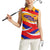 Venezuela Women Sleeveless Polo Shirt with Yellow Red Blue Flag Stripe Wave Spirit