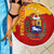 Venezuela Beach Blanket with National Coat of Arms Flag Map Spirit