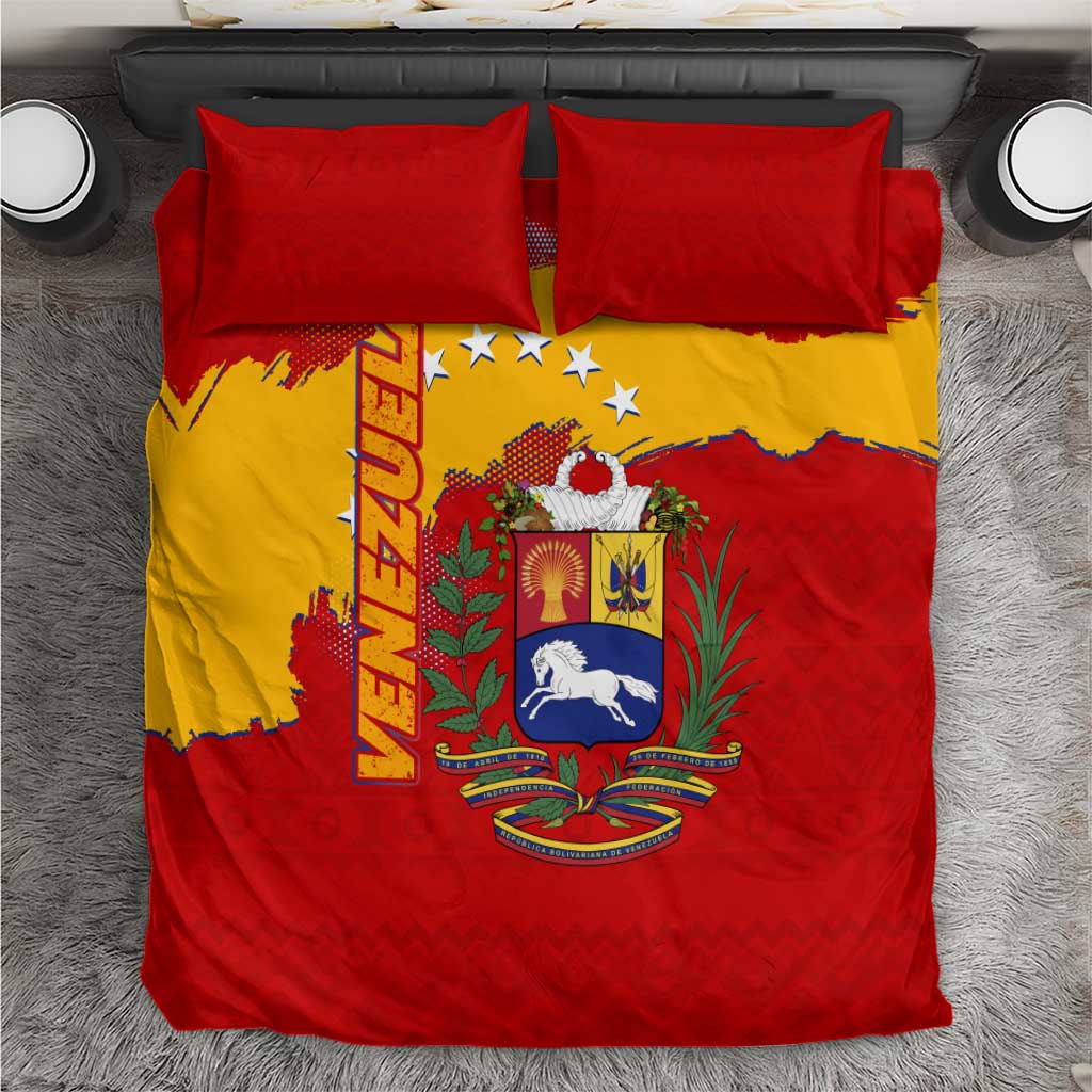 Venezuela Bedding Set with National Coat of Arms Flag Map Spirit