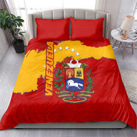 Venezuela Bedding Set with National Coat of Arms Flag Map Spirit