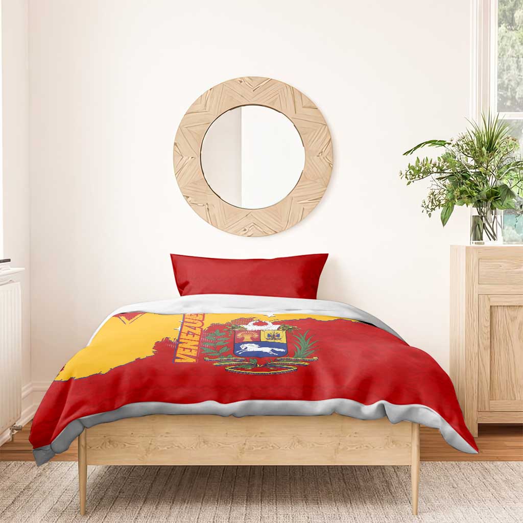 Venezuela Bedding Set with National Coat of Arms Flag Map Spirit
