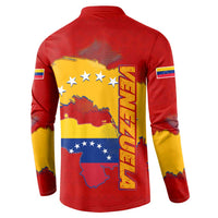 Venezuela Button Sweatshirt with National Coat of Arms Flag Map Spirit