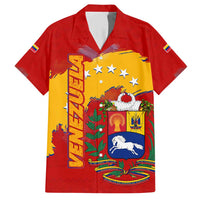 Venezuela Family Matching Short Sleeve Bodycon Dress and Hawaiian Shirt with National Coat of Arms Flag Map Spirit