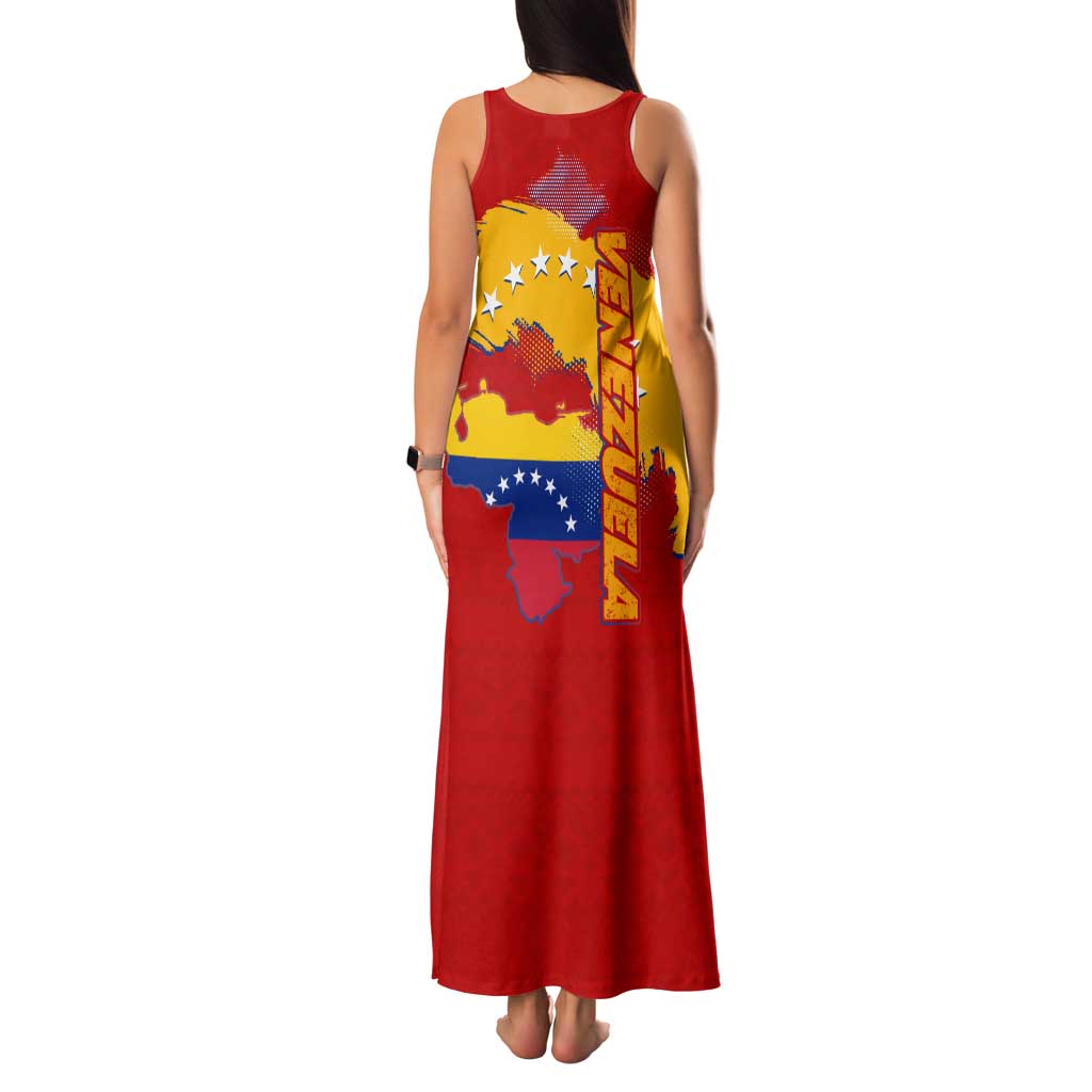 Venezuela Family Matching Tank Maxi Dress and Hawaiian Shirt with National Coat of Arms Flag Map Spirit