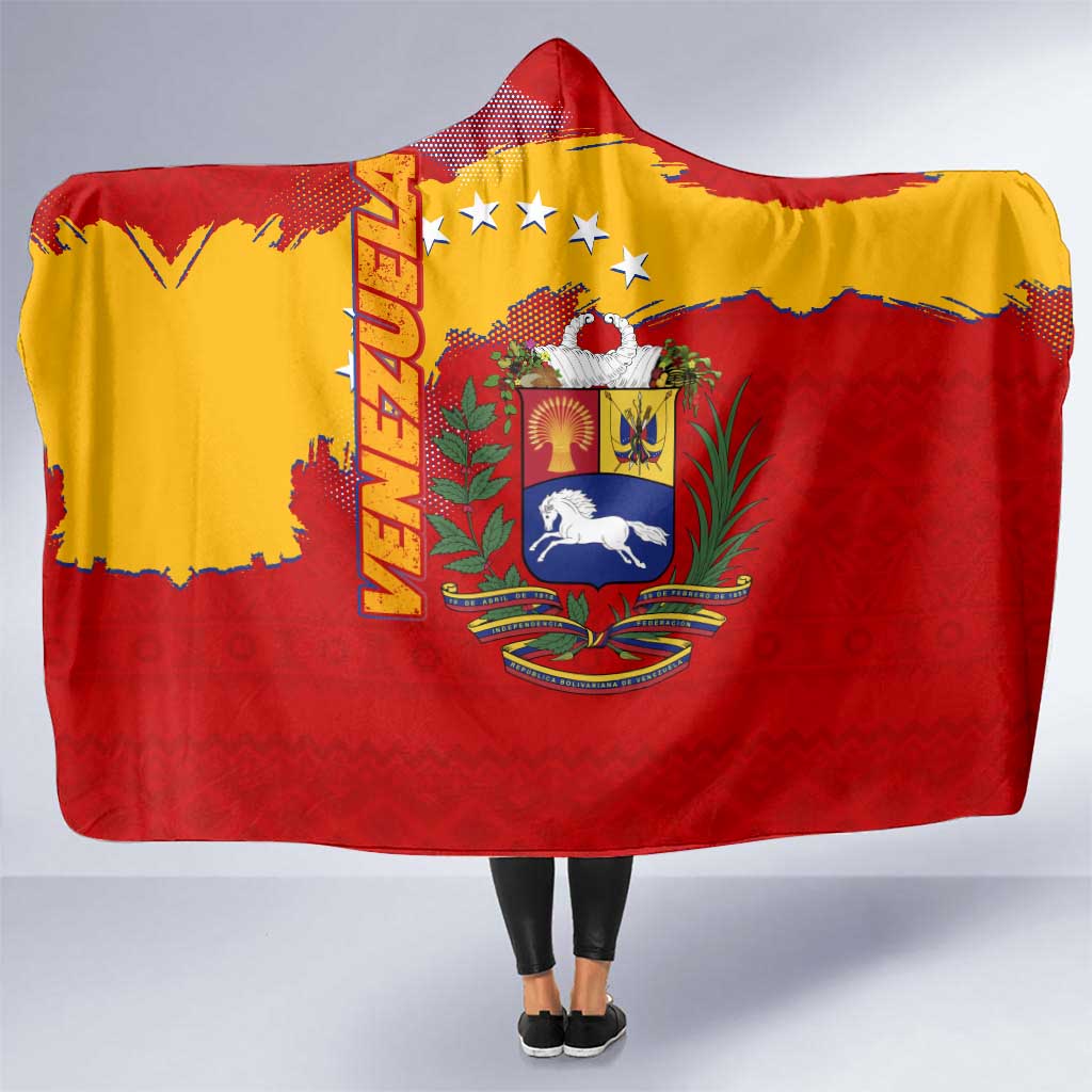 Venezuela Hooded Blanket with National Coat of Arms Flag Map Spirit