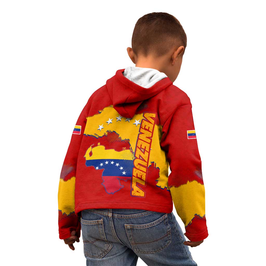 Venezuela Kid Hoodie with National Coat of Arms Flag Map Spirit