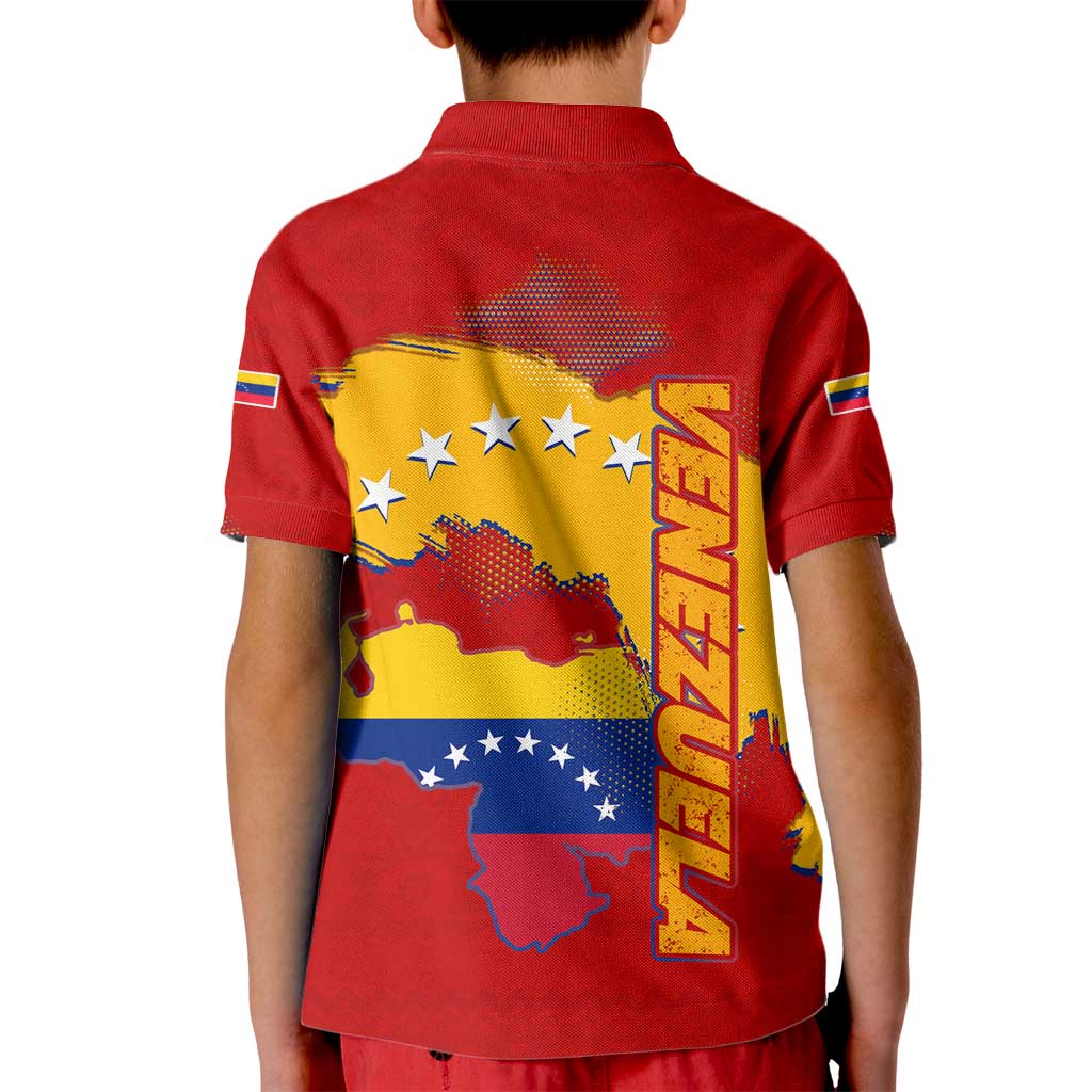 Venezuela Kid Polo Shirt with National Coat of Arms Flag Map Spirit