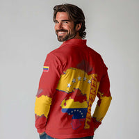 Venezuela Long Sleeve Polo Shirt with National Coat of Arms Flag Map Spirit