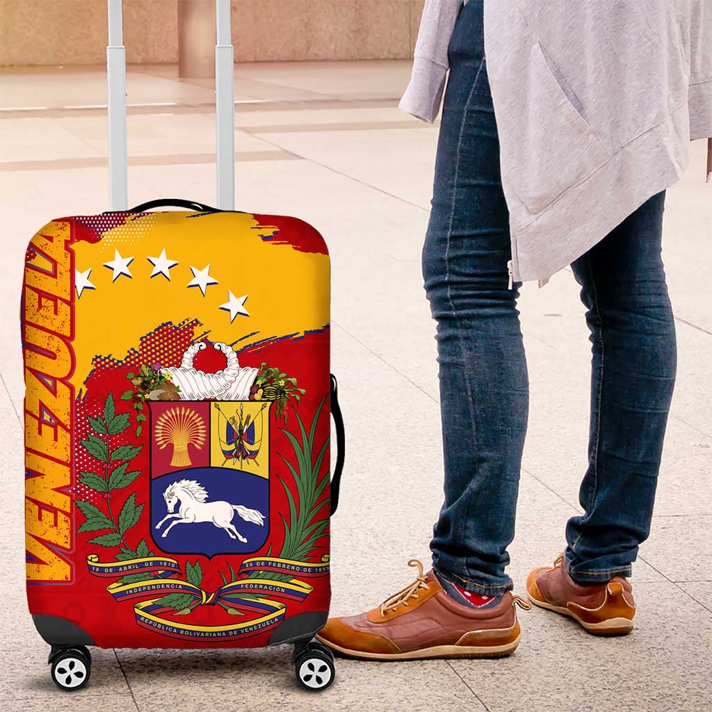 Venezuela Luggage Cover with National Coat of Arms Flag Map Spirit