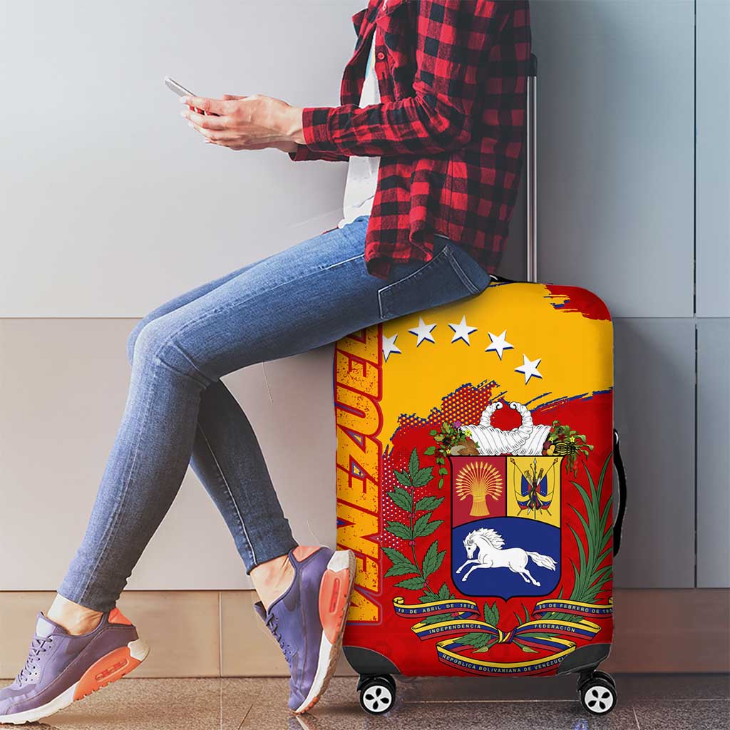 Venezuela Luggage Cover with National Coat of Arms Flag Map Spirit