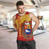 Venezuela Men Tank Top with National Coat of Arms Flag Map Spirit