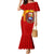 Venezuela Mermaid Dress with National Coat of Arms Flag Map Spirit