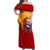 Venezuela Off Shoulder Maxi Dress with National Coat of Arms Flag Map Spirit