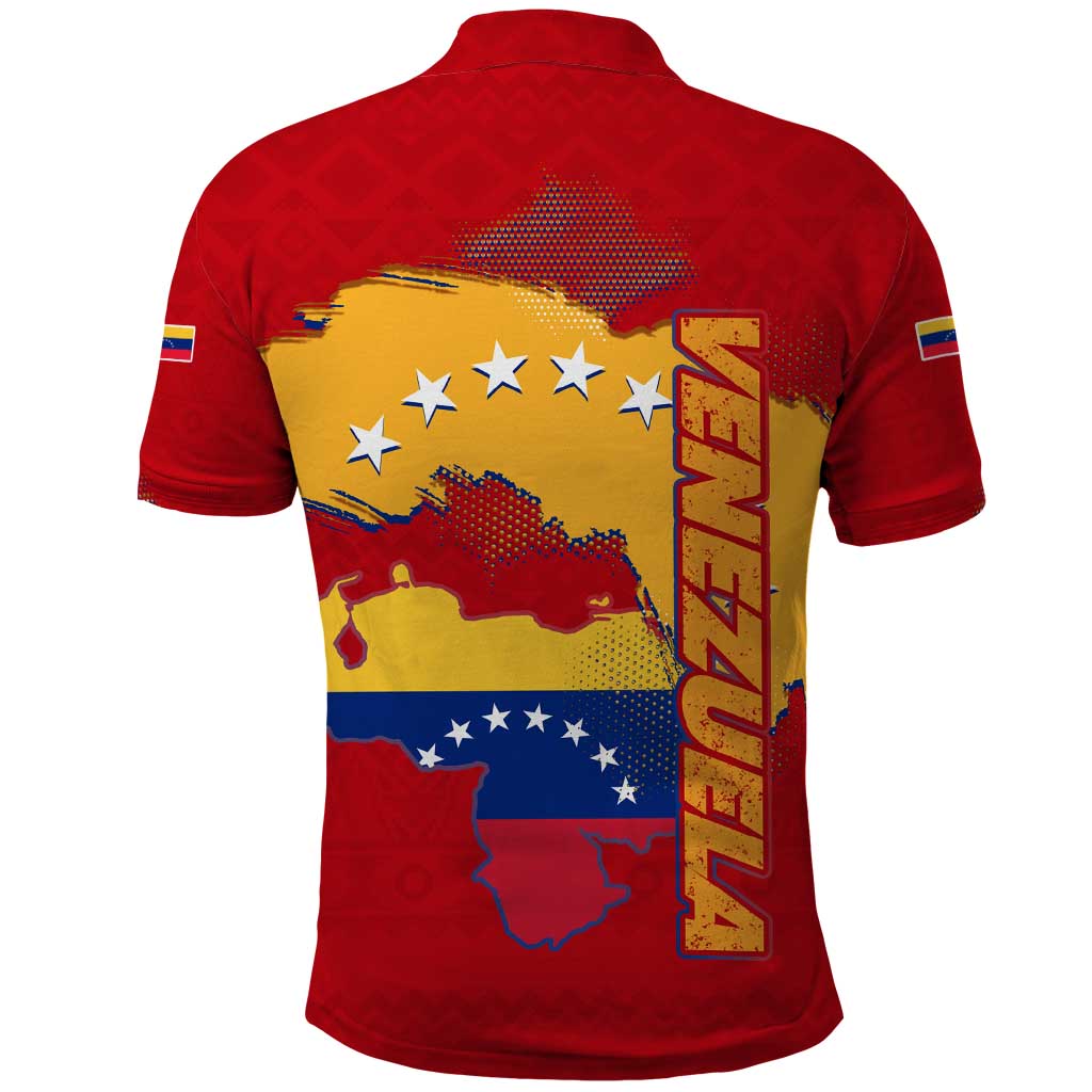 Venezuela Polo Shirt with National Coat of Arms Flag Map Spirit