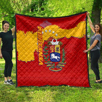 Venezuela Quilt with National Coat of Arms Flag Map Spirit