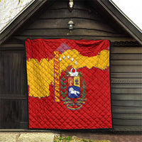 Venezuela Quilt with National Coat of Arms Flag Map Spirit