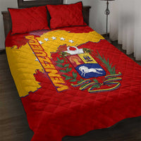 Venezuela Quilt Bed Set with National Coat of Arms Flag Map Spirit