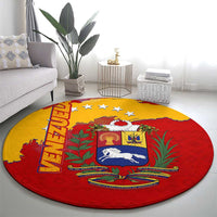 Venezuela Round Carpet with National Coat of Arms Flag Map Spirit