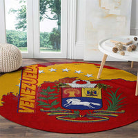Venezuela Round Carpet with National Coat of Arms Flag Map Spirit