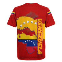 Venezuela Rugby Jersey with National Coat of Arms Flag Map Spirit