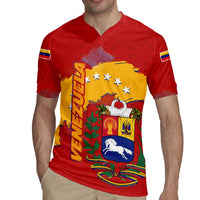Venezuela Rugby Jersey with National Coat of Arms Flag Map Spirit