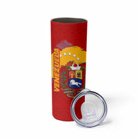 Venezuela Skinny Tumbler with National Coat of Arms Flag Map Spirit
