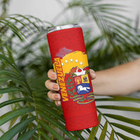 Venezuela Skinny Tumbler with National Coat of Arms Flag Map Spirit