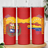 Venezuela Skinny Tumbler with National Coat of Arms Flag Map Spirit
