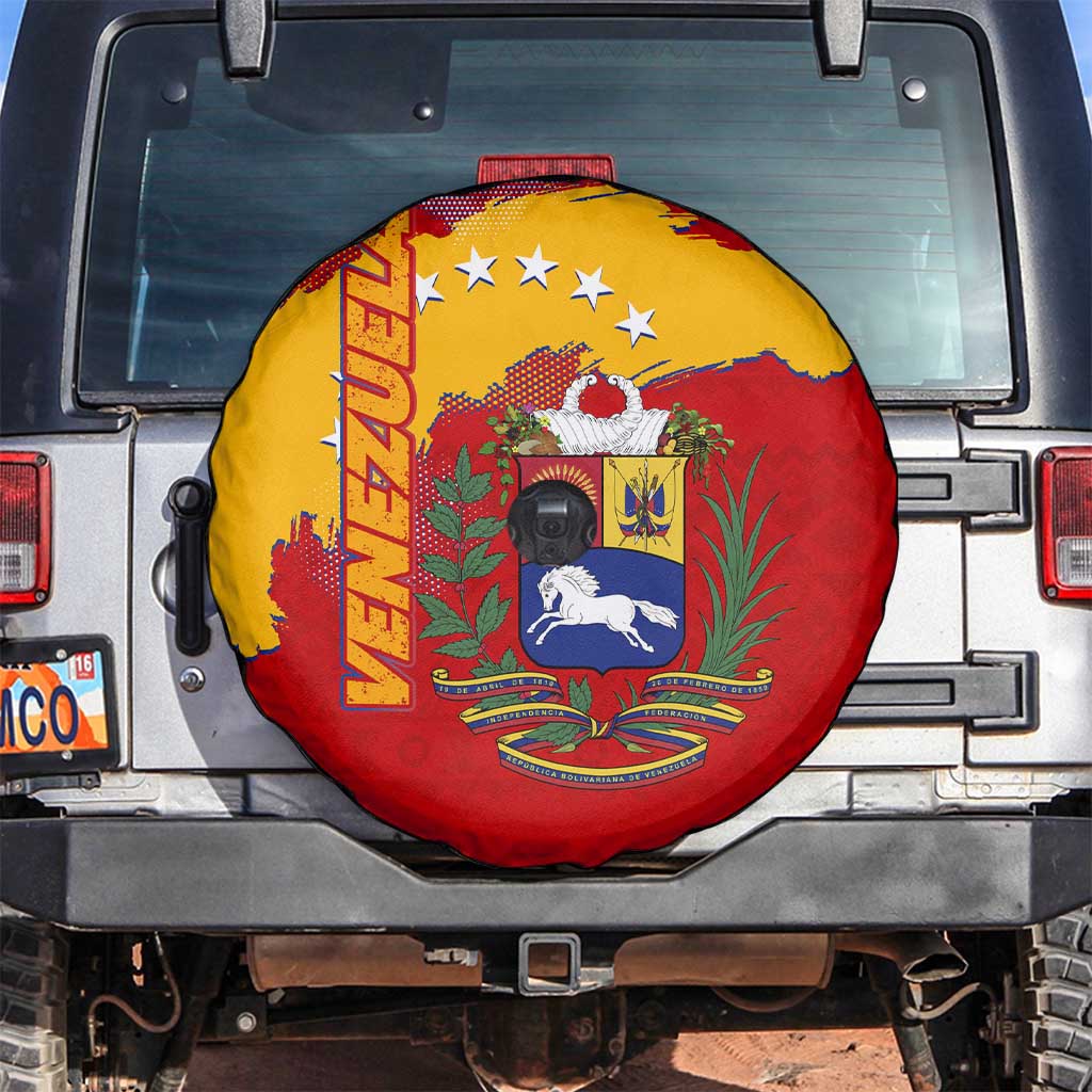 Venezuela Spare Tire Cover with National Coat of Arms Flag Map Spirit