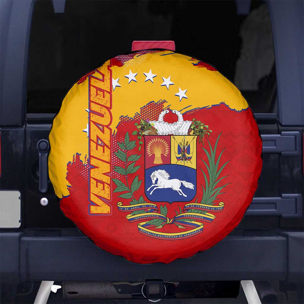 Venezuela Spare Tire Cover with National Coat of Arms Flag Map Spirit