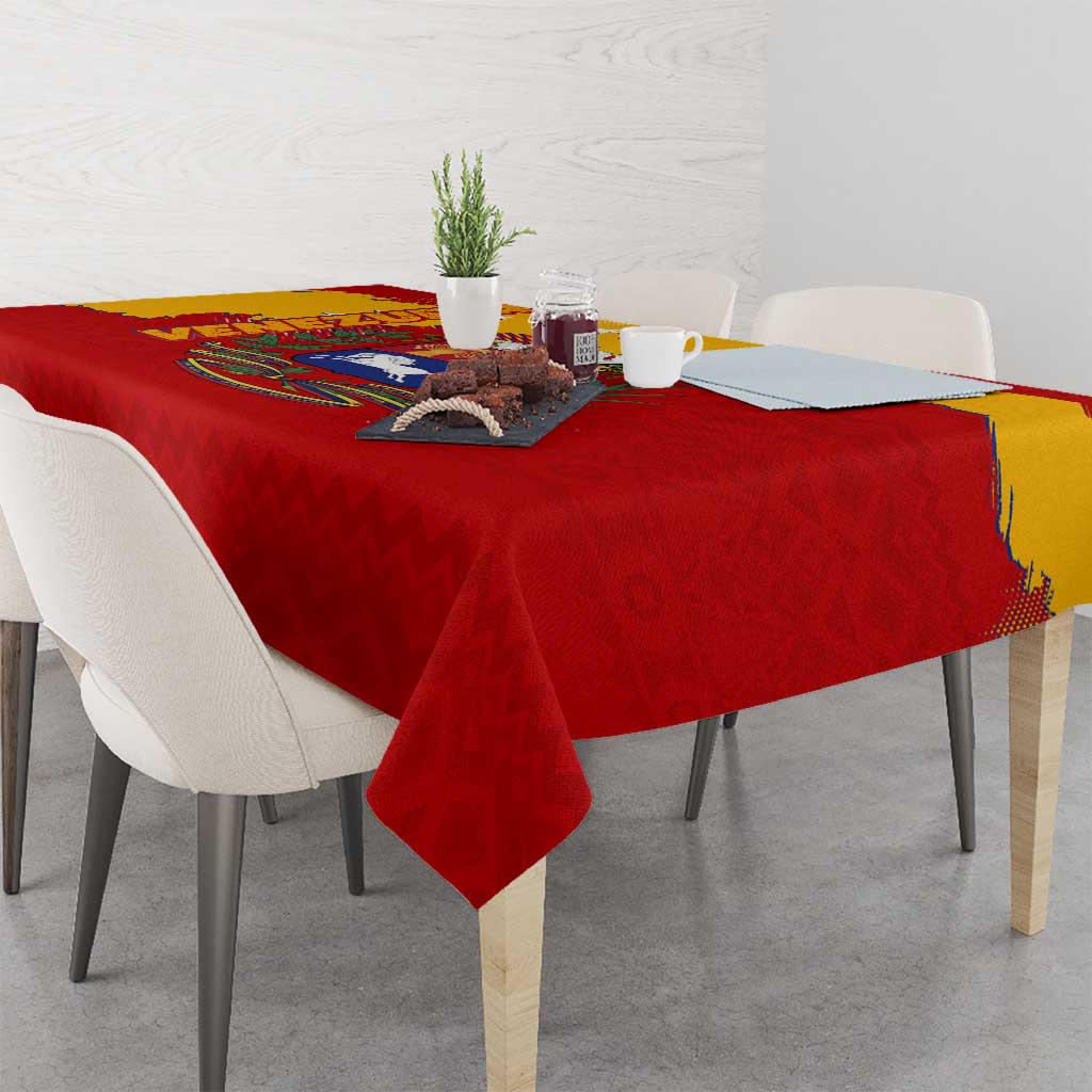 Venezuela Tablecloth with National Coat of Arms Flag Map Spirit