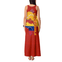 Venezuela Tank Maxi Dress with National Coat of Arms Flag Map Spirit
