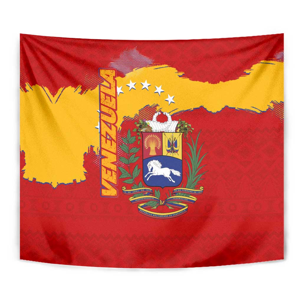 Venezuela Tapestry with National Coat of Arms Flag Map Spirit