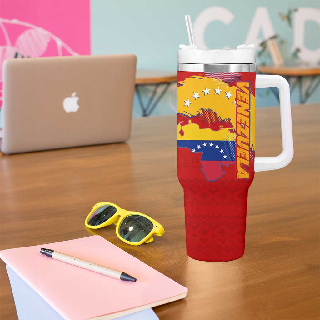 Venezuela Tumbler With Handle with National Coat of Arms Flag Map Spirit