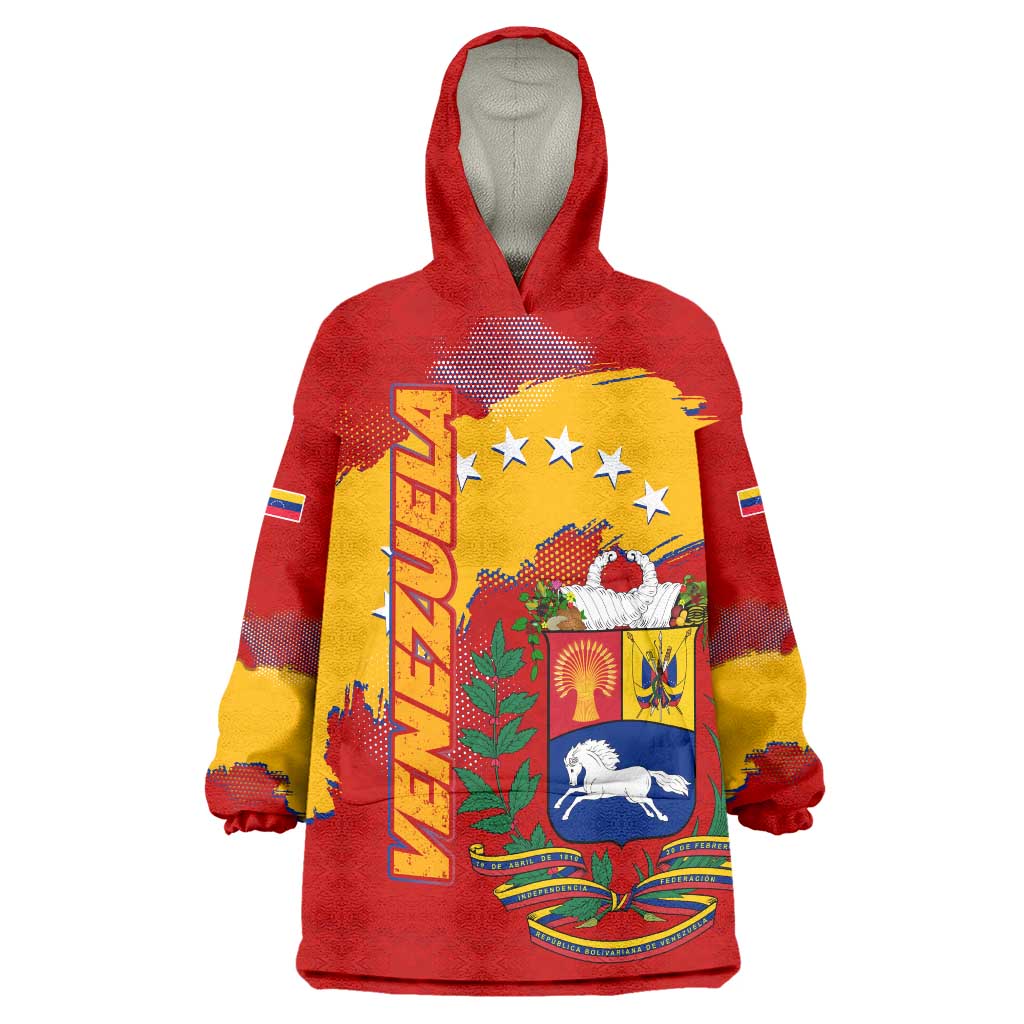 Venezuela Wearable Blanket Hoodie with National Coat of Arms Flag Map Spirit