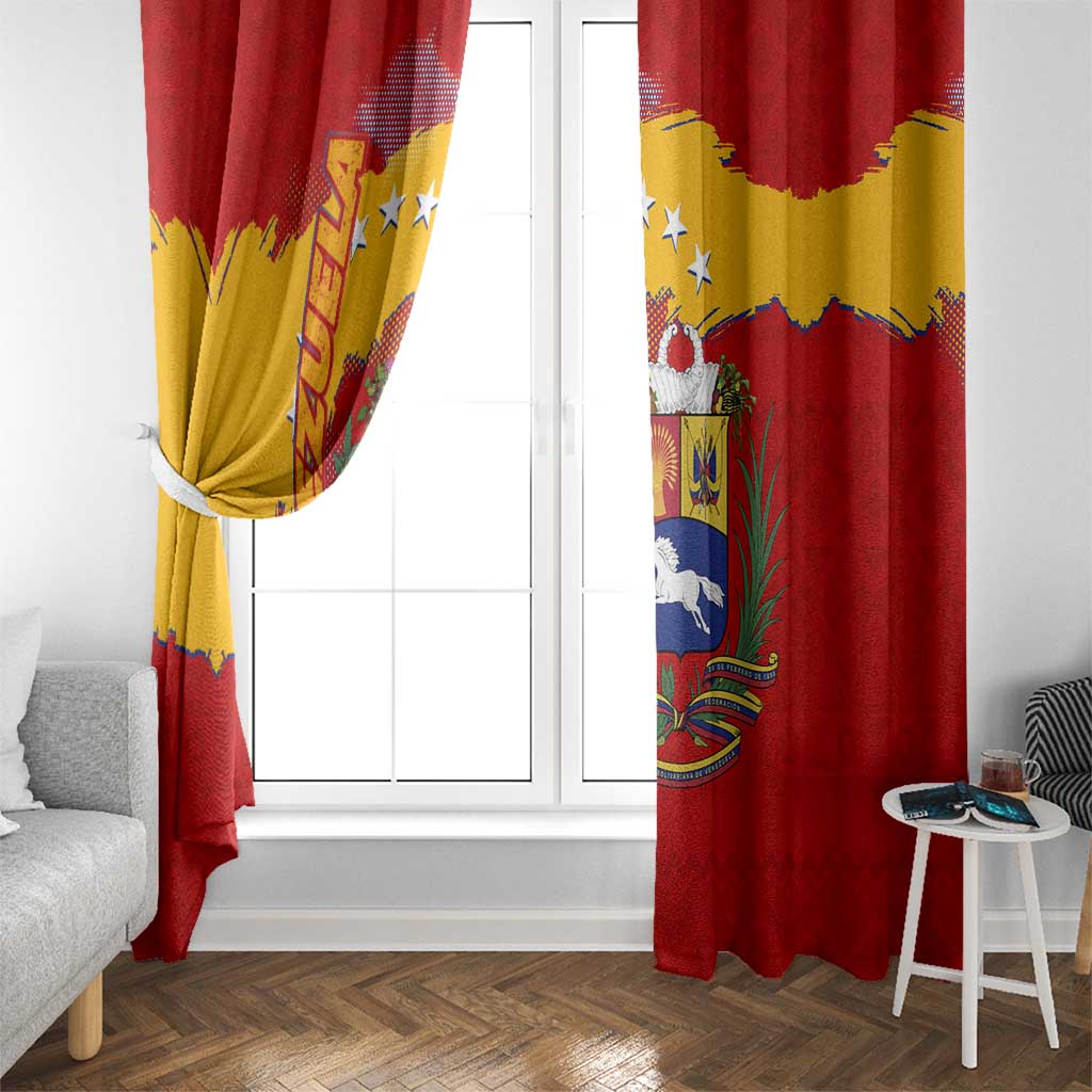 Venezuela Window Curtain with National Coat of Arms Flag Map Spirit