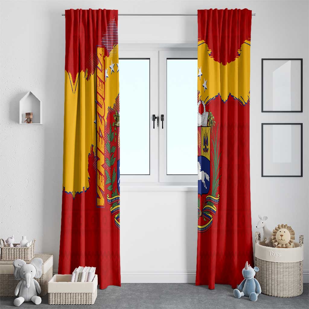 Venezuela Window Curtain with National Coat of Arms Flag Map Spirit