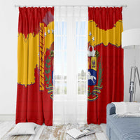 Venezuela Window Curtain with National Coat of Arms Flag Map Spirit