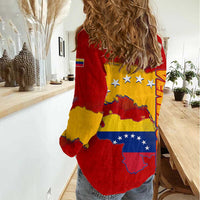 Venezuela Women Casual Shirt with National Coat of Arms Flag Map Spirit