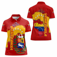 Venezuela Women Polo Shirt with National Coat of Arms Flag Map Spirit
