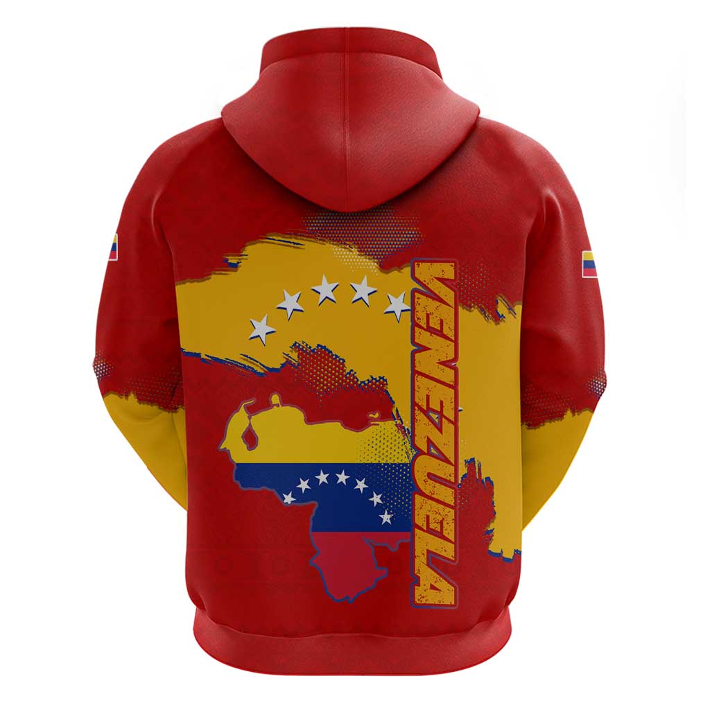 Venezuela Zip Hoodie with National Coat of Arms Flag Map Spirit