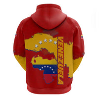 Venezuela Zip Hoodie with National Coat of Arms Flag Map Spirit