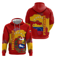 Venezuela Zip Hoodie with National Coat of Arms Flag Map Spirit