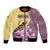 Venezuela Bomber Jacket with National Bird Orchid Flower Coat of Arms Spirit