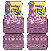 Venezuela Car Mats with National Bird Orchid Flower Coat of Arms Spirit