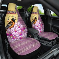 Venezuela Car Seat Cover with National Bird Orchid Flower Coat of Arms Spirit