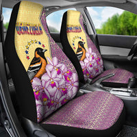 Venezuela Car Seat Cover with National Bird Orchid Flower Coat of Arms Spirit