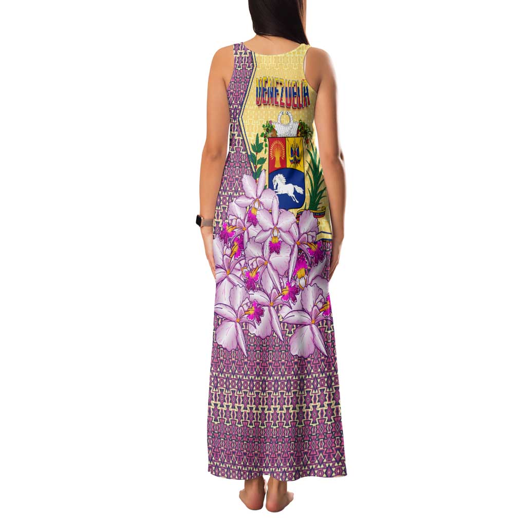 Venezuela Family Matching Tank Maxi Dress and Hawaiian Shirt with National Bird Orchid Flower Coat of Arms Spirit