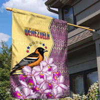 Venezuela Garden Flag with National Bird Orchid Flower Coat of Arms Spirit